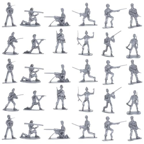 ifundom 100St Mini-Soldatenmodell Minifigur Sandtisch Soldat Tischdekorationen aus Sand Miniaturszenen, Soldatenmodelle realistische Soldatenfigur Sandtisch-Soldatenfigur Plastik Silver von ifundom