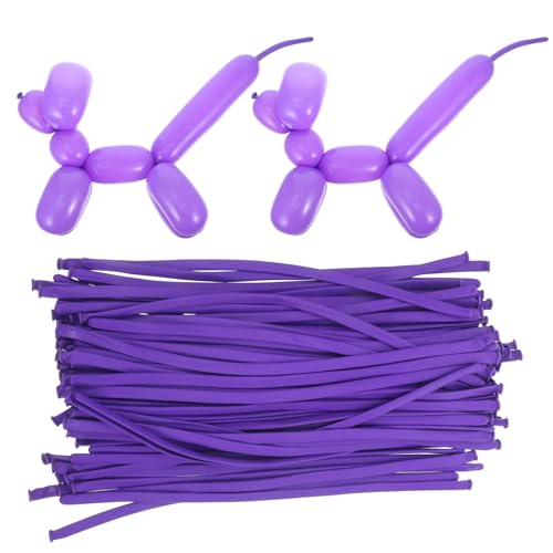 ifundom 100st Ballondekoration Gänseblümchen Ballons Ballon Tierballons Ballons Drehen Wasserballon Ballonpumpe Ballballons Rosa Metallische Luftballons Klare Luftballons Violett Emulsion von ifundom