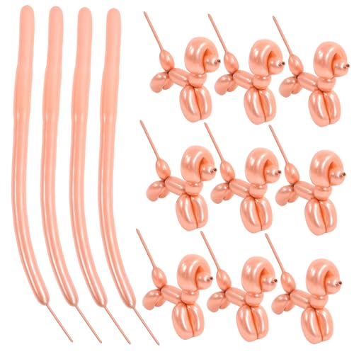 ifundom 100st Magischer Metallballon Hochzeit Luftballons Hochzeitsballons Hochzeit Dekoration Dekorative Luftballons Für Partys Streifen-modellierballons Langer Ballon Rose Gold Emulsion von ifundom