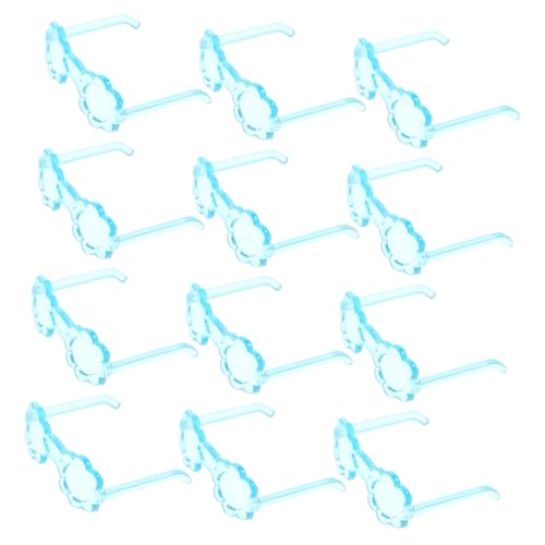 ifundom 100st Puppe Plüsch Modische Brillendekore Kleine Sonnenbrille Aus Kunststoff Stilvolle Brillenrequisiten -Brillen-Requisiten Mini-brillenmodelle Plastik Sky-Blue von ifundom