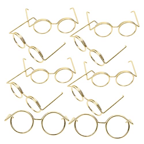 ifundom 10St Metallbrille Brillen zum Anziehen der Puppe Lesebrille für Puppen Mini kindertagsgeschenke puppenkleidung gläser Puppe Sonnenbrille Umrandete Puppensonnenbrille von ifundom