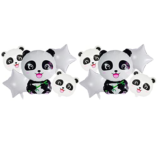 ifundom 10St Panda Aluminiumfolienballon Partyzubehör Topper Pop-Dekoration Ballonpumpe Partyzubehör Dekoration Cool tierluftballone tier luftballons Cartoon-Ballon Festival-Folienballon von ifundom