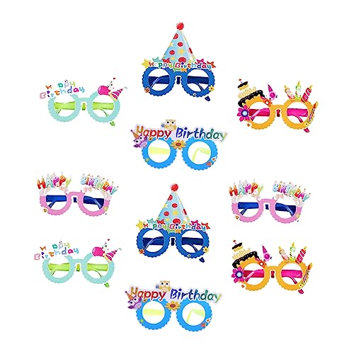 ifundom 10st Geburtstagsbrille Weltraum-party-dekorationen Festival-kinderbrillen Neuartige Sonnenbrille Urlaubsparty-brille Kuchen Sonnenbrille Zubehör Für Sportgeburtstage Gläser Plastik von ifundom