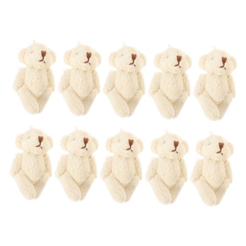 ifundom 10st Puppe Aus Perlensamt Kleidung Schmücken Bastelprojekte Für Erwachsene Kleidungsdekor DIY Bärenpuppe Kleidung Dekorativer Bär Plüsch Bär Ornament Bärendekor Pp Baumwolle Beige von ifundom