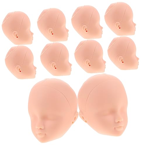 ifundom 10st Puppenkopf Anziehen Körper Mini-Make-up Babypuppenkopf Bausatz Gesicht Puppenhausfarbe Leerer Puppenkopf Winzige Puppenköpfe Bjd Puppenkopf Bausätze Puppenhaare Figur Plastik von ifundom