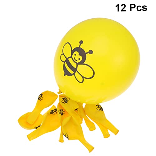 ifundom 12 Stück 12 Latexballons wandverkleidung wand polsterung luftbalons ballongas luftballone Kindergeburtstag Zubehör für Partydekoration Bienenballons Bausatz für Partyballons Yellow von ifundom