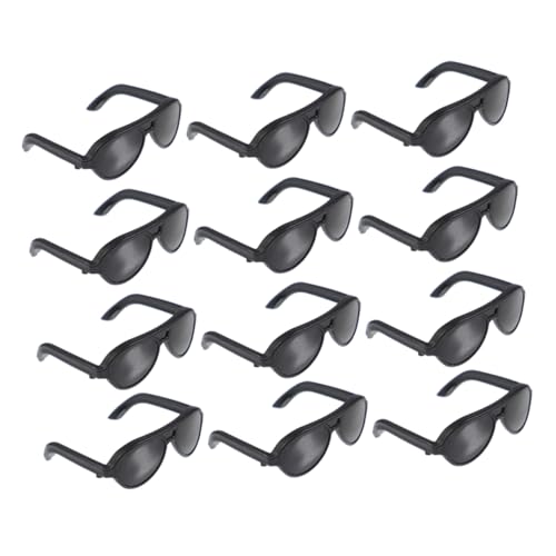 ifundom 12St Sonnenbrillen für Kinder Sonnenbrillen basteln Mini-Sonnenbrille zum Basteln Mini Sonnenbrille für Puppen Schwarze Puppen Sonnenbrille mädchen Puppe Brille winzige Brille von ifundom