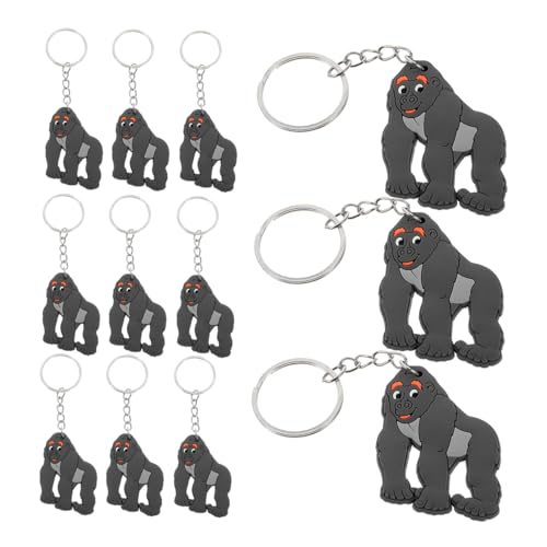 ifundom 12st Orang-utan-schlüsselanhänger Simulation Gorilla Schlüsselanhänger Gorilla-anhänger Entzückender Anhänger Schlüsselanhänger-dekoration Gorilla-hängedekoration Pvc von ifundom