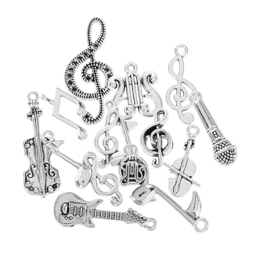 ifundom 14 Stück Musikzubehör Kleine Violine Handgefertigter Schmuck DIY Musik Charm Süßer Handgefertigter Schmuck Süßer Musik Schmuck Violin Anhänger DIY Instrument Charms von ifundom