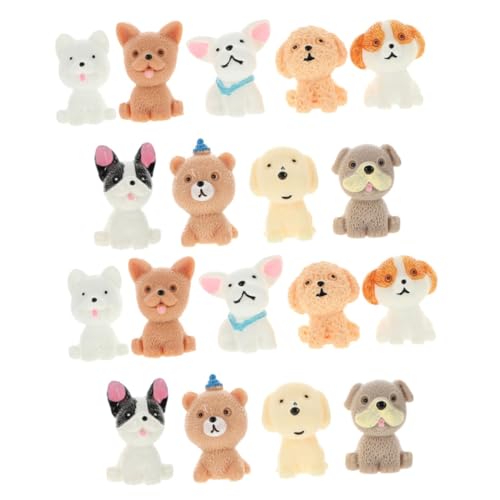 ifundom 18 STK Süßes Welpenmodell Feengarten Tier Kleine Tierfigur Miniatur-welpenfiguren Hundefiguren Spielzeug Welpen-Cupcake-Topper Miniatur-hundefiguren Mikrolandschaftsornament Harz von ifundom