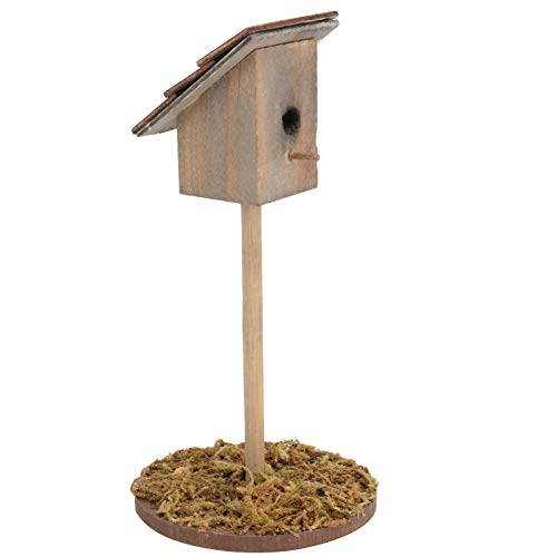 ifundom 1Stk Puppenhaus Hirtenvogel vogelhaus outdoordeko spielzeughaus playmobilhaus gartendeko Vogel- Vogelfütterer Vogelfutter Taube Outdoor- Miniatur-Deko-Accessoire hölzern von ifundom