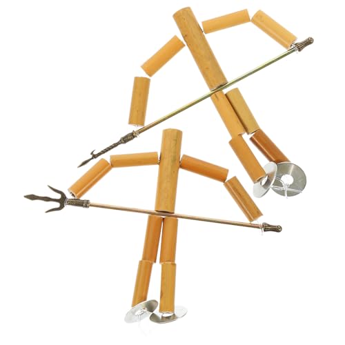 ifundom 2 Bamboo Man Materialpaket Kidcraft-Spielset Peg-Puppenkörper Mini-Puppen Handpuppen-Materialset Kreatives Spielzeug für Kinder handgefertigter Puppenbausatz Kinderspielzeug Bambus von ifundom