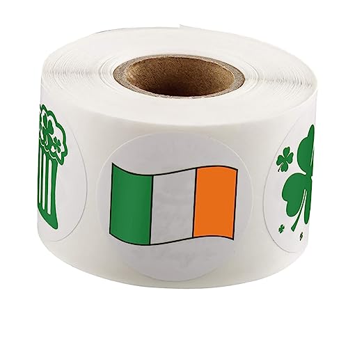 ifundom 2 Rollen St Parieren Sticker St Patrick's Packing Aufkleber Geschenktütenaufkleber St Patrick's Etikettenaufkleber Siegelaufkleber St Patricks Aufkleber Dekorative von ifundom