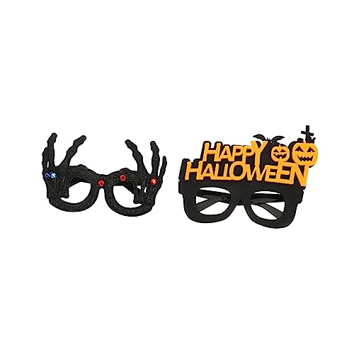 ifundom 2 Stück Halloween-Brille Halloween-Schmuck Steampunk- rote halloween costume halloween kleidung partyglasses Partydeko Gläser Festival-Prop-Brille Plastik von ifundom