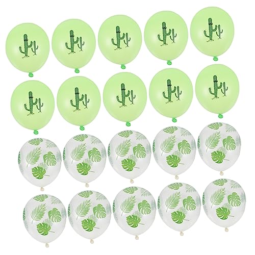 ifundom 20 Stk. Schildkrötenblatt-ballon Dekorative Luftballons Partyballons Tropische Ballons Palmenballon Dekorativer Luftballon Luau-ballons Luau-partydekorationen Emulsion Green von ifundom