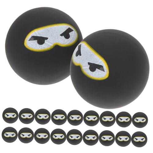 ifundom 20 Stück Ninja springender Ball hupfball für outdoor- für ' party decorations hohe springende Bälle Ninja hüpfende Bälle Hüpfbälle für Gummi Black von ifundom