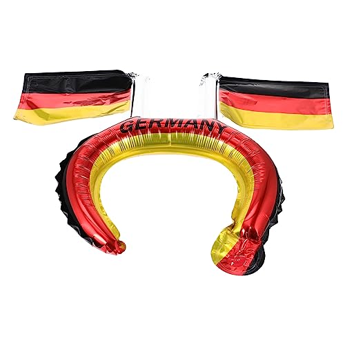 ifundom 20 Stück Wm-stirnband Sport-stirnbänder Für Mädchen Stanzballons Heavy Duty Aufblasbare Stirnbänder Folienballons Stirnbänder Mit Fußballmotiven Stirnband Für Fans Aluminiumfolie von ifundom