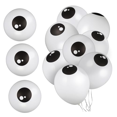 ifundom 200 Stk Halloween-Augapfel-Latexballons Halloween-Ballons für Party Halloween aufblasbarer Augapfelballon halloween kleidung halloween klamotten luftballons Halloween-Girlande Weiß von ifundom