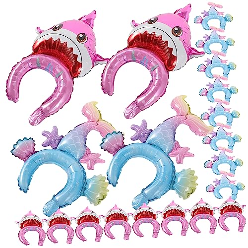 ifundom 20St Stirnband Ballon haarband hair- charms fotozubehör cutermesserser nixe aufblasbare Stirnbänder kinder dekor Haarreifen Gastgeschenke Ballon-Stirnbänder aus Aluminiumfolie von ifundom