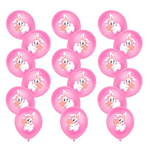 ifundom 20st Kaninchen-latexballon Konfetti Aufblasgerät Blase Neon Luftballons Für Die Osterparty Hasenballons Osterhasen-luftballons Ballons Dekorieren Emulsion Rosa von ifundom