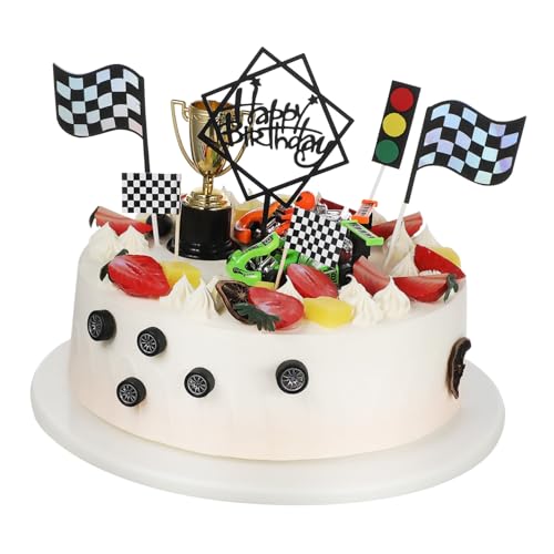 ifundom 23 Stk Lkw-kuchen Kuchen Topper Cupcake-dekorationsset Partygeschenke Autos Cupcake Topper Tortenkugeln Dekorationen Kuchendeckel Partyzubehör Zum Thema Geburtstag Papier von ifundom