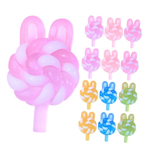 ifundom 24pcs Künstliche Falsche Lollipop DIY Lollipop Schmuck Herstellung Material Leuchtet Mini Lollipop Ornamente von ifundom