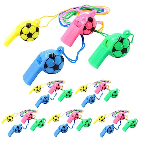 ifundom 24pcs Pfeife Mit Lanyard Plastic Whistle Referee Whistle Training Whistle Games Whistle Whistle von ifundom