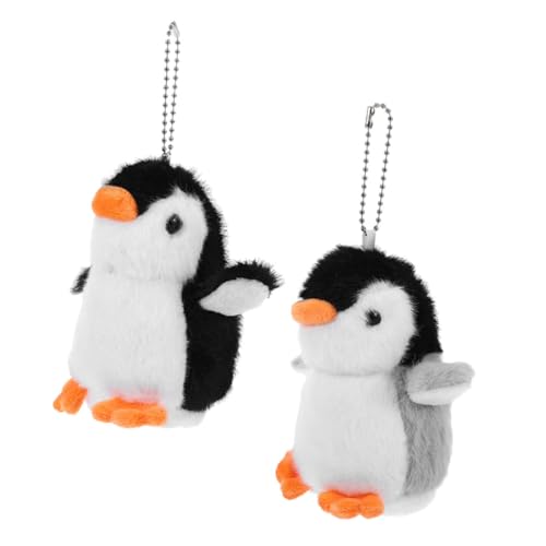 ifundom 2st Pinguin-puppe-anhänger Süße Schlüsselanhänger Kreativer Schlüsselanhänger Rucksack-schlüsselanhänger Miniatur-pinguin Gefüllte Puppe Schlüsselanhänger Handy-anhänger Plüsch von ifundom