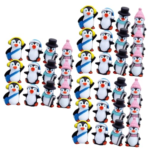 ifundom 3 Sätze Winter-pinguin-ornament Pinguin-becher Pinguin Weihnachtsschmuck Kleine Pinguinfigur Pinguin Kuchen Kleine Terrarienfigur Pinguine Vinyl 12 Stücke * 3 von ifundom