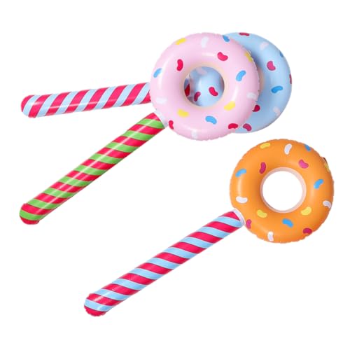 ifundom 3 Stk Aufblasbares Donut- aufblasbare Donuts Aufblasbare Spielzeuge Ballon-Donut Donut Themenparty Donuts Partyzubehör Donut-Dekorationen für die Geburtstagsfeier PVC von ifundom