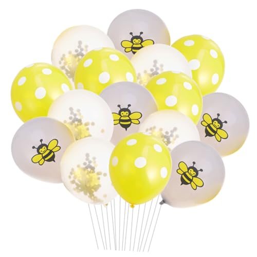 ifundom 30 Stück 12 Bedruckte Latexballons Gelbes Dekor Bienenballons Ballons Mit Partydruck Ballon-girlanden-bogen-kit Geburtstag Luftballons Tierballons Konfetti-luftballons Punktballons von ifundom