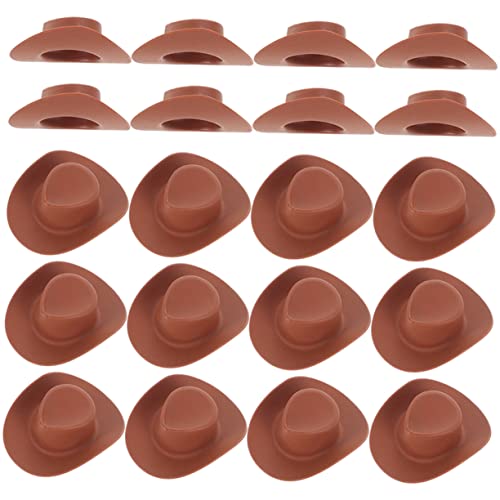 ifundom 30 Stück Mini Cowboyhut Dekorative Miniatur Hüte DIY Mini Hüte Entzückende Puppenhüte Entzückende Kleine Hüte Bastel Mini Hüte DIY Miniatur Hüte DIY Puppenhüte Zarte von ifundom