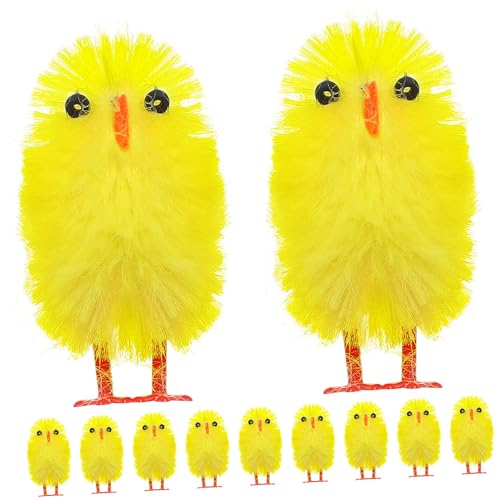 ifundom 300 Stk Osterdekoration kleines Huhn Hühnerverzierung popular karnevalsdekoration kaninchen spielzeug käppis für kinder Simulationshuhn Osterschmuck Chemiefaser und Kunststoff von ifundom