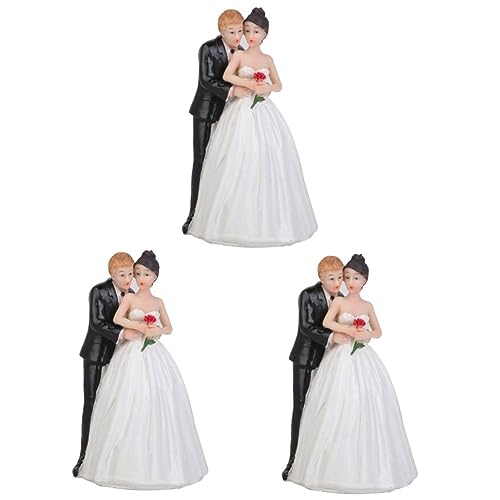 ifundom 3St Kuchenfigur für Paare Tortenaufsatz armaturenbrett dekorationen Brautpaar the wedding party hochzeitsparty weddingcake Hochzeitstorte Topper von ifundom