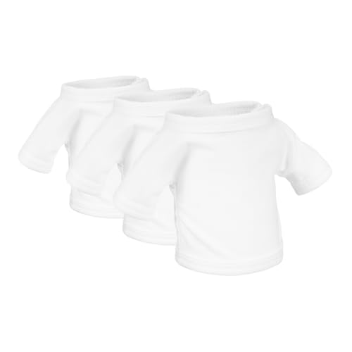 ifundom 3St Puppenkleidung Puppe verkleiden Sich Kleidung Plüschbärenshirt Bärenpuppe Kleidung Bärenpuppe Sommerkleidung Puppenmode Puppenversorgung Puppenkostüm zur Dekoration Stoff Weiß von ifundom