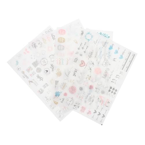 ifundom 4 Blätter Hochzeitsaufkleber Braut Aufkleber transparente wasserfeste Aufkleber personalisierte Sticker personalisierte Aufkleber Scrapbook-Aufkleber für Hochzeiten PVC-Aufkleber von ifundom