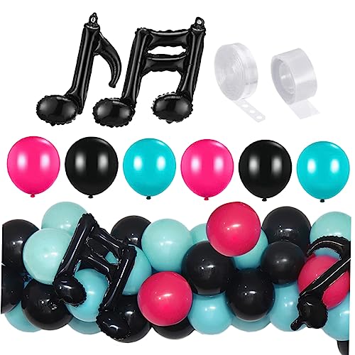 ifundom 4 Sätze Noten-Ballon-Set Partyzubehör Klebepunkte für Ballonband party ballons partyballons Partydekorationen mit Musiknoten Luftballons mit Musiknoten für Geburtstagsfeiern Latex von ifundom