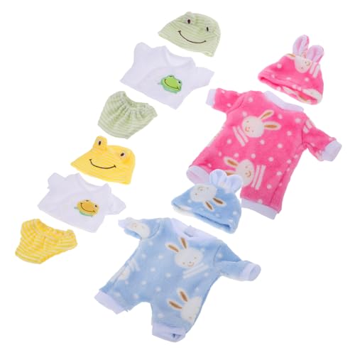 ifundom 4 Sets Puppenkleidung Für Wiedergeborene Puppen Outfits Mädchen Pyjama Kleidung Rosa Kleidung Pyjama Kleidung B Amerikanisch Für Polyester von ifundom