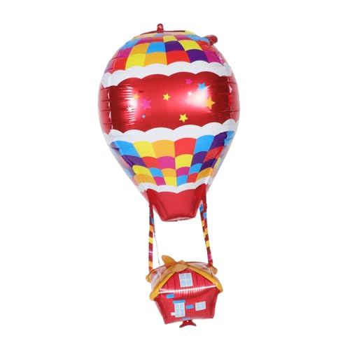 ifundom 4 Stück Folien Heißluftballon Förmige Luftballons Cartoon Heißluftballons Ornamente Großer Aluminiumfolienballon Riesige Heißluftballon Förmige Ballondekore von ifundom