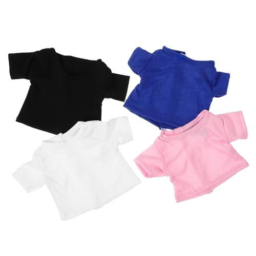 ifundom 4 Stück Kuscheltier-T-Shirt mit Bärenmotiv Bekleidungszubehör Stofftier-Shirt Puppe verkleiden Sich Kleidung Puppen Accessoires puppenkleider Set Puppenkostüm zarte Puppenkleidung von ifundom