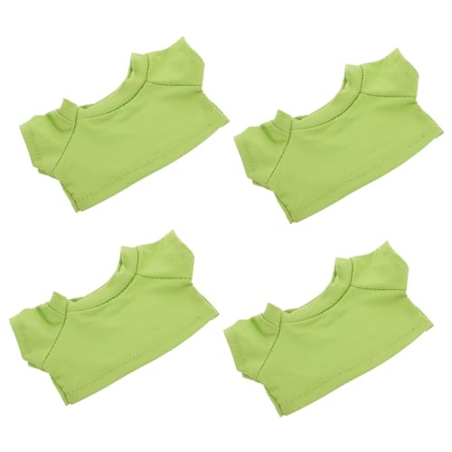 ifundom 4 Stück Puppenkleidung Plüschbär Shirt Puppen Shirt Teddybären Kleidung Bärenkleidung Plüschbär-T-Shirt ausgestopfte Bärenpuppe Kuscheltier Bärenspielzeug Baumwolle Light Green von ifundom