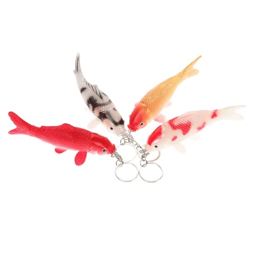 ifundom 4 Stücke Entzückende Fisch Schlüssel für Geburtstag Begünstigt Schlüssel Kette Nette Kunststoff Keychain von ifundom