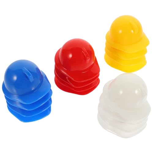 ifundom 40 Stück Mini-Bauhut Mini-Schutzhelme Puppenzubehör Trucker-Hut Mini-Hut kleine Hüte Kappe puppenhelm doll Accessories Haustierhelm Safety Cap Hut für Puppe Puppenhüte Plastik von ifundom