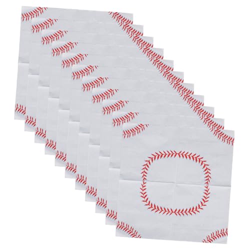 ifundom 40st Baseball-serviette Entzückende Partyservietten Baseball-partygeschenke Baseball-partyservietten Cocktailservietten Sportparty-versorgung Bunt Bedruckte Servietten Weiß Papier von ifundom