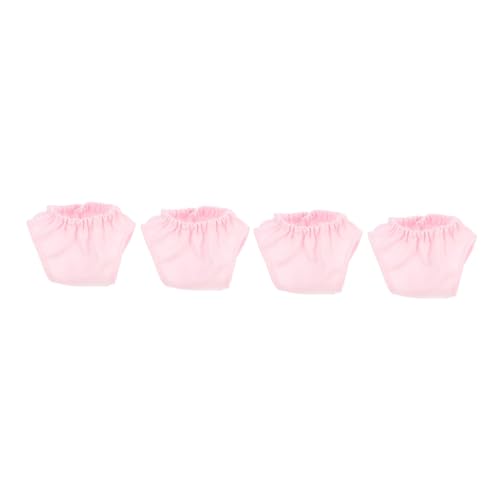 ifundom 4Pcs Puppenhöschen Miniatur-Zubehör glitzernde Puppenkleider für Mädchen Pyjama Puppenhaus-Küche puppenkleidung Puppen Kleidung Puppen-Foto-Requisiten Puppenzubehör Stoff Rosa von ifundom