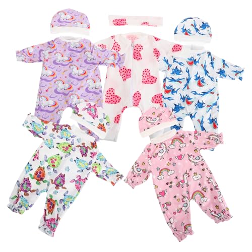 ifundom 5 Sets Kleidung Für Wiedergeborene Puppen Babypuppenkleidung Puppenzubehör Mini Puppenkleidung Realistische Babypuppensachen Zum Ankleiden Und von ifundom