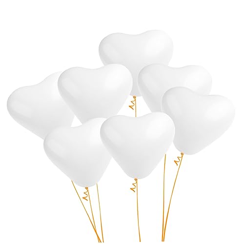 ifundom Herz Luftballons Aus Latex Kreative Party Deko Für Geburtstag Hochzeit Und Feierlichkeiten Weiße Herzballons Für Festliche Anlässe von ifundom