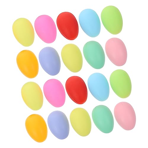 ifundom 50 Stück Nachgeahmte Eier Diy-kits Ostereier Leer Ostereier Befüllbar Gefälschte Eier Ungefüllte Ostereier Eier Hängende Anhänger Osterei-verzierung Gefüllte Eier Colorful Plastik von ifundom