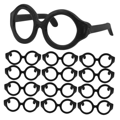 ifundom 50 Stück Puppenbrille Lustige Brillendekore Brillen Zum Anziehen Der Puppe Entzückende Mini-Brille Puppe Verkleidet Brille Puppe Mini-Brille Puppe Verkleiden Zubehör Plastik Black von ifundom