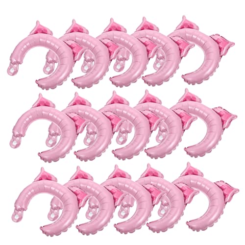 ifundom 50 Stück Stirnband Aluminiumfolie Ballon Luftballons stanzen Ballon für Kind Aufblasgerät babyshowerparty wohnungsdeko tierische stirnbänder Tiere Ballon Stirnband Rosa von ifundom